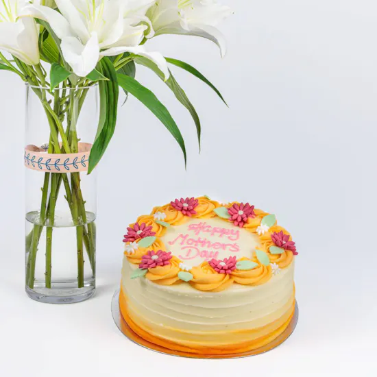 Customisable Red Velvet Cake | White Lilies