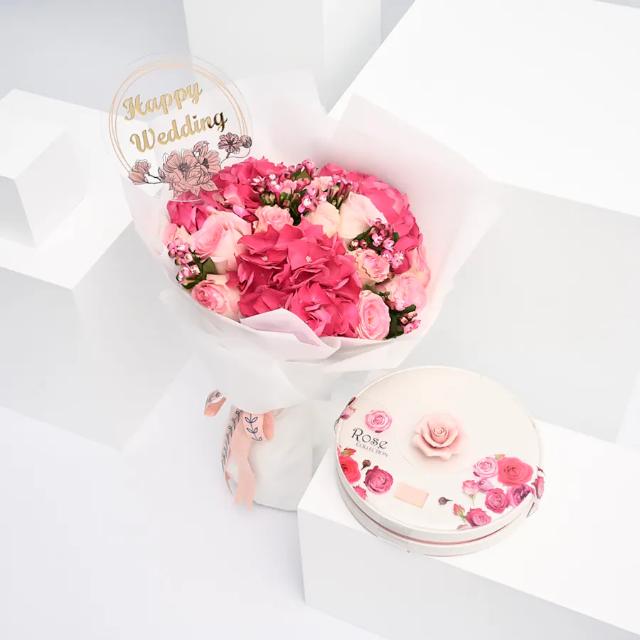 Bostani Rose Chocolate Box | Wedding Blooms 4