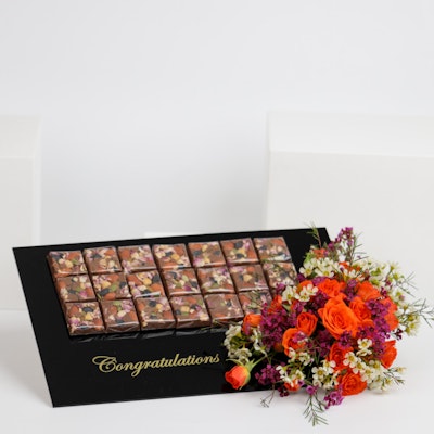 Congratulations Tray | Chocolates & Roses