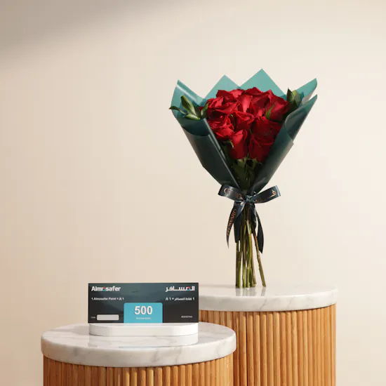 Almosafer 500 Points Gift Card | The Language of Love Roses Bouquet
