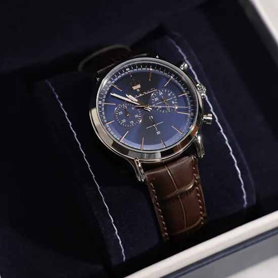 Maserati Epoca Chronograph Brown Leather Men's Watch