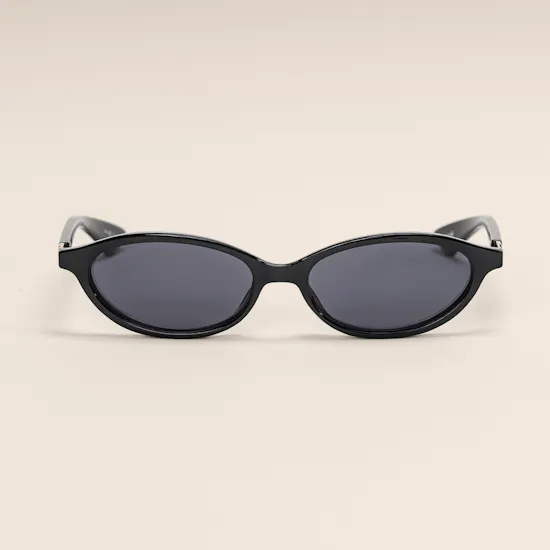 Le Specs Duskfall Oval Black Smoke Mono Women's Sunglasses