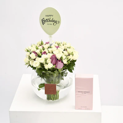 Narciso Rodriguez For Her EDP | White Birthday Vase Narciso Rodriguez For Her EDP | White Birthday Vase