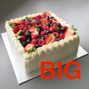 Square Berry for 20 people cake variant