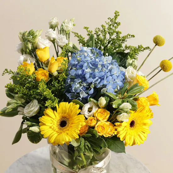 Golden Get Well Soon Flowers Vase