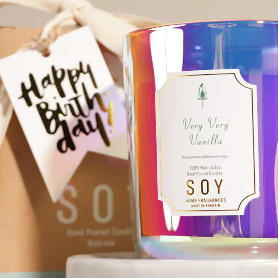 Soy Happy Birthday Very Very Vanilla Candle