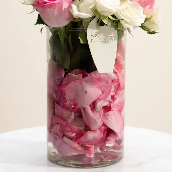 Blush of Dawn Flowers Vase