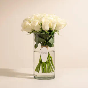 Pure White Roses Vase Pure White Roses Vase
