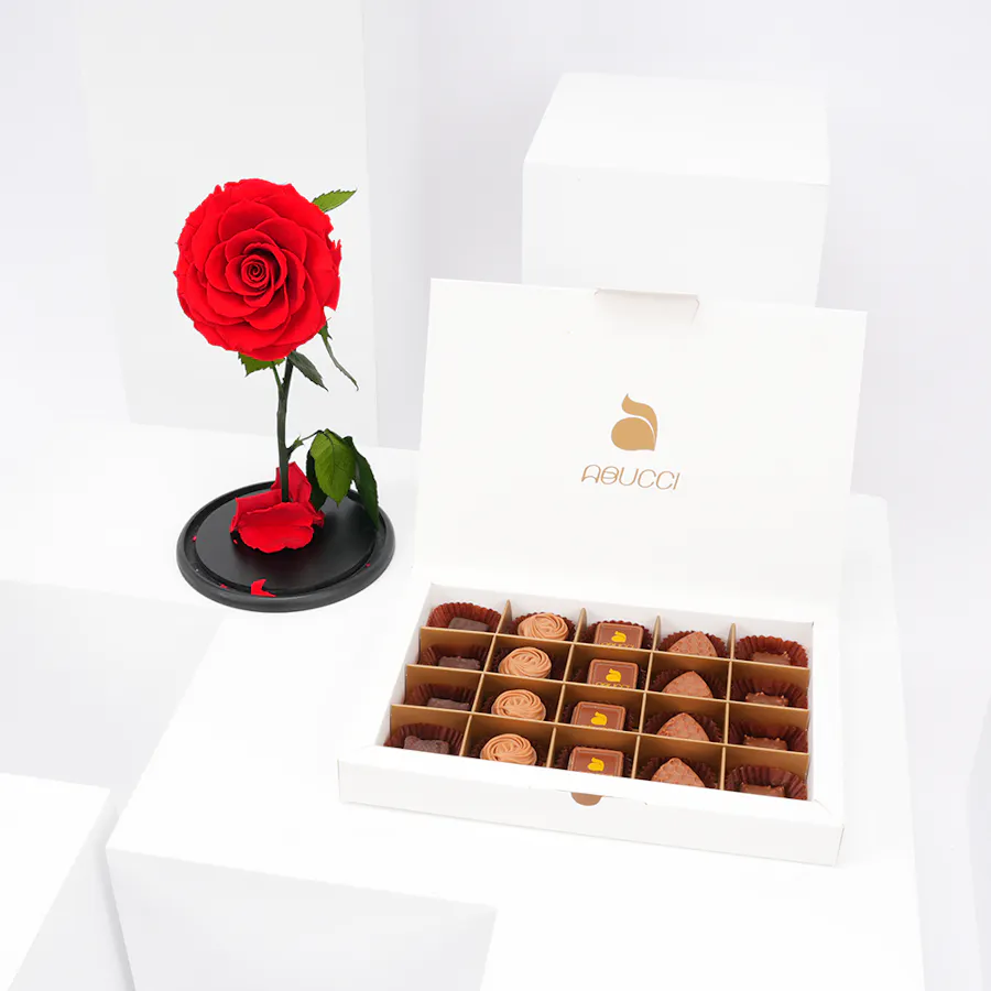 Abucci Chocolate Box | Everlasting Red Rose 2