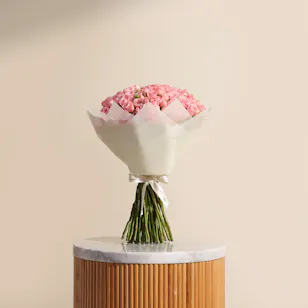 Pretty Pink Baby Roses Bouquet | 50 Flowers Pretty Pink Baby Roses Bouquet | 50 Flowers