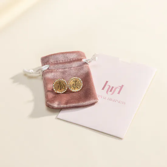 Hrh Gold Plated Allah Earrings