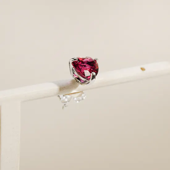 Pandora Red Heart Earrings and Necklace Set