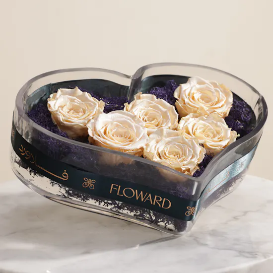 Preserved Satin Rose Heart