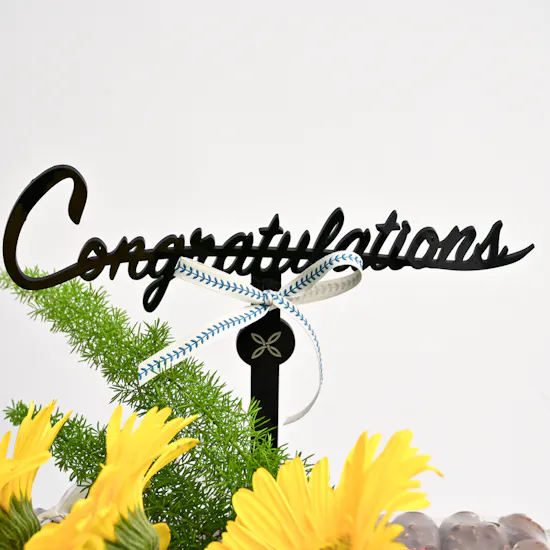 Levo Square Chocolate Tray | Congratulation Blooms