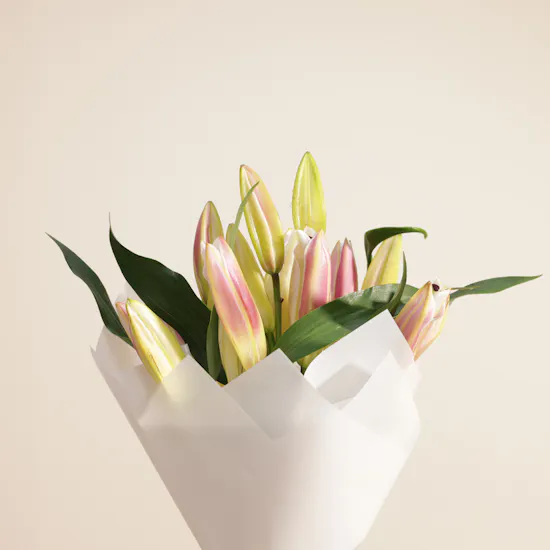 Floward Pink Lily Cake | Spark Flower Bouquet