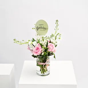 Pastel Perfection | Birthday Cylinder Vase Pastel Perfection | Birthday Cylinder Vase