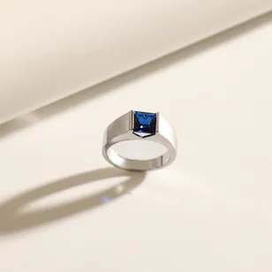 Floward Blue Stone Men's Signet Ring | Size 9