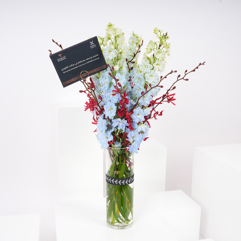 بطاقة هدايا من التنفيذي | مزهرية زهور متنوعة 