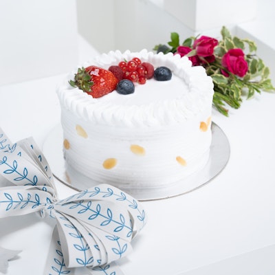 Exotic Fruit Cake With Flowers 