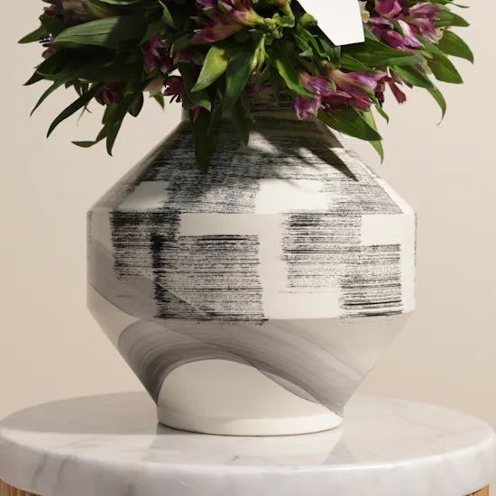 Silky Touch Alstroemeria Vase