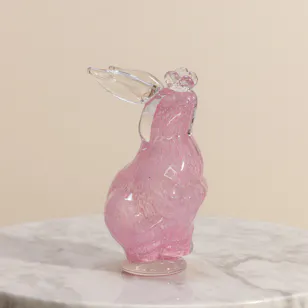 Floward Blown Glass Bunny Pink Vase Floward Blown Glass Bunny Pink Vase