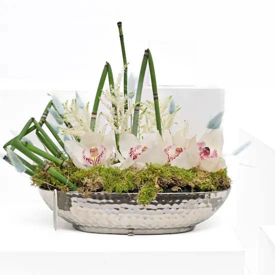 Elegant Flowers | Silver Tray
