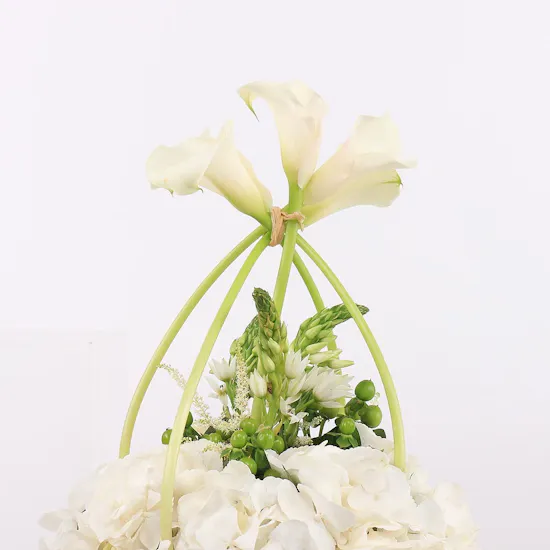 White Flowers | Ceramic plant pot