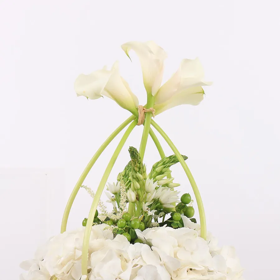 White Flowers | Ceramic plant pot  4