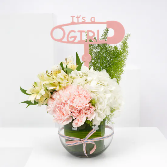 Lovely Baby Girl Blooms Vase