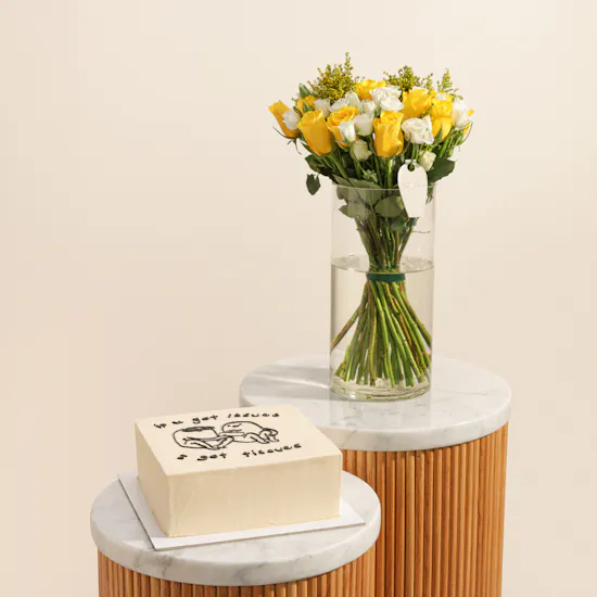 Floward If You Got Issues I Got Tissues Cake | Joyous Flower Vase