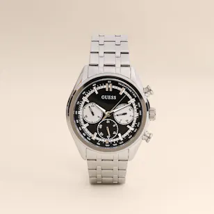 Guess Silver Tone Multi-function Men’s Watch