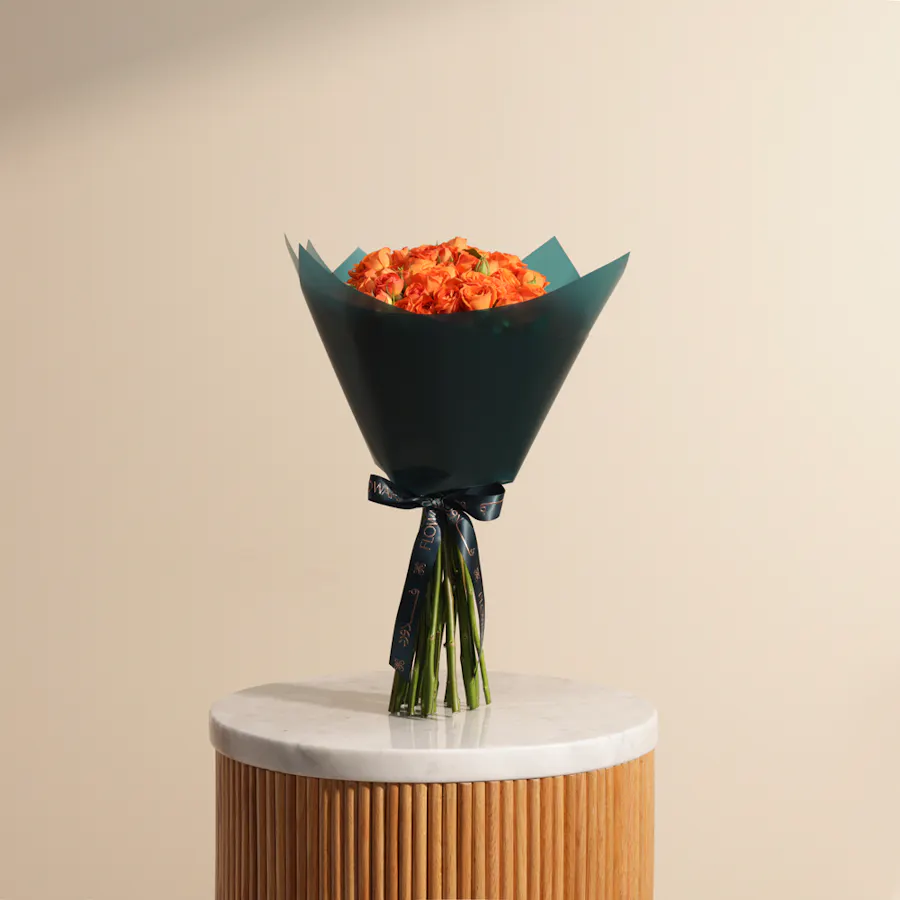 Amber Beauty Baby Rose Bouquet 1