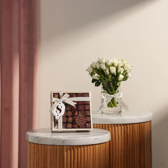 Soucolat Classic Chocolate Wood Tray | Shinny Flowers