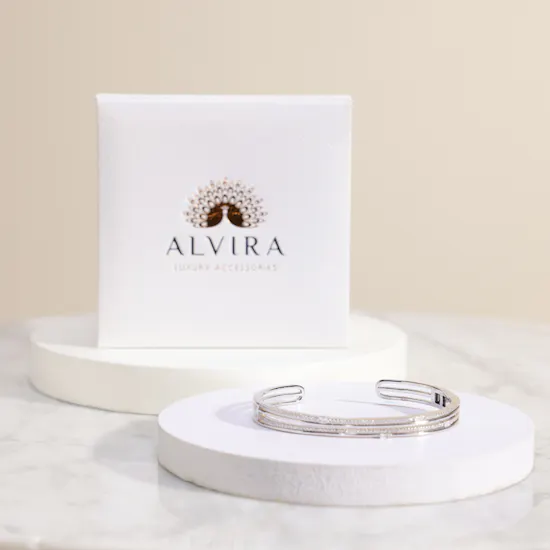 Alvira Silver Women's Bangle