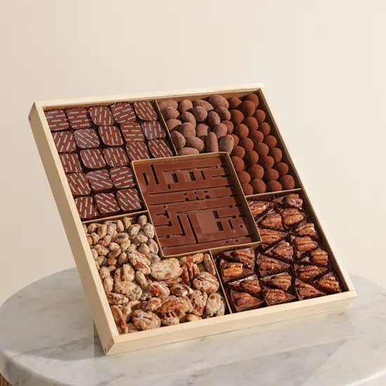 Soucolat Eid Mubarak Large Chocolate Wood Tray