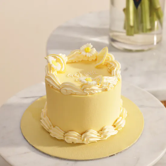 Sweet Atelier Lemonati Get Well Soon Cake | Heart Warming Flowers Vase