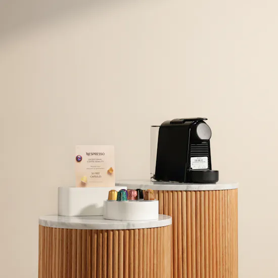 Nespresso Essenza Mini D30 Black Coffee Machine with Capsules