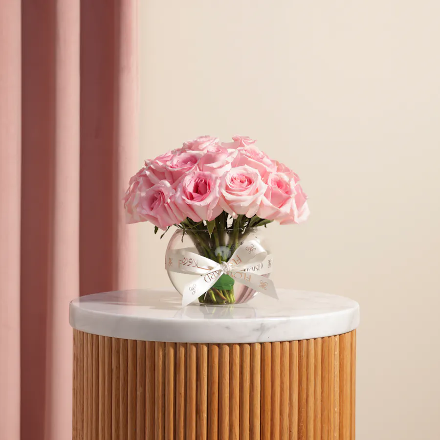 Gorgeous Pink Rose Vase | 25 Roses 6