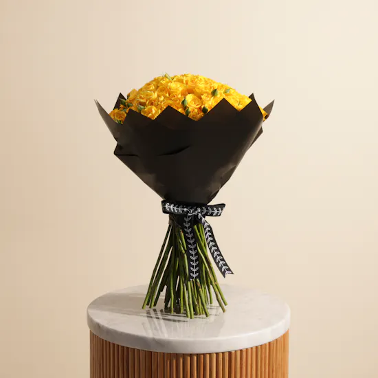 Yellow Glow Bouquet | 50 Baby Roses