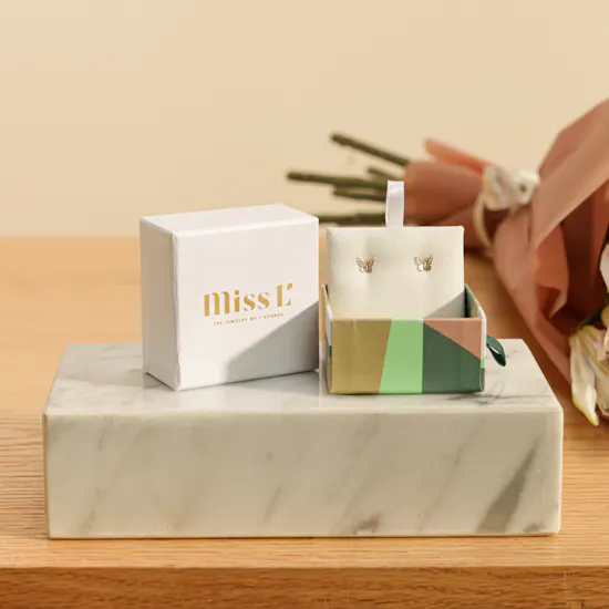 Miss L by L'azurde Earrings | Pink Lily Bouquet