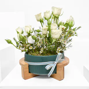 White Roses | Ceramic Vase