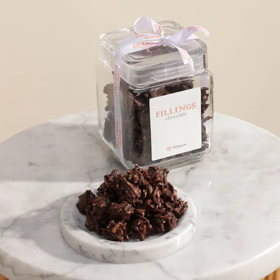 Dark Almond Rocher Jar | Fillings Chocolate