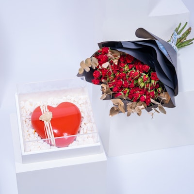 Heart choco mousse