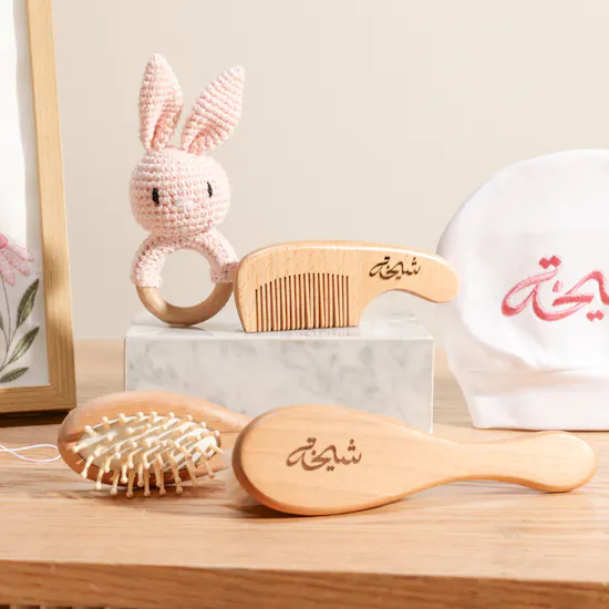 Tiny Rose Personalized Embroidered Baby Girl Set