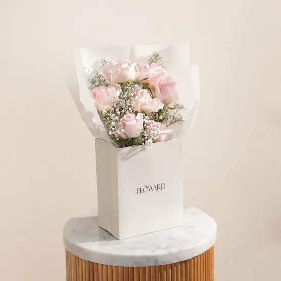 Delicate Nina Pink Roses Bouquet