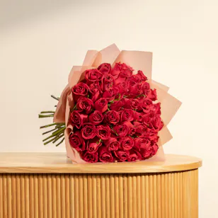 Crimson Red Roses Bouquet