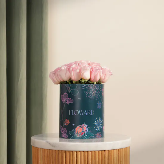 Blush Light Pink Rose Box | 25 Flowers
