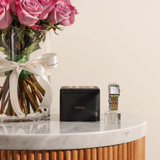 Fossil Raquel Women's Watch | Flowers Vase and Birthday Balloons