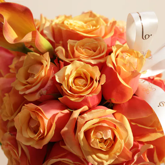 Radiant Orange Aura Flower Vase