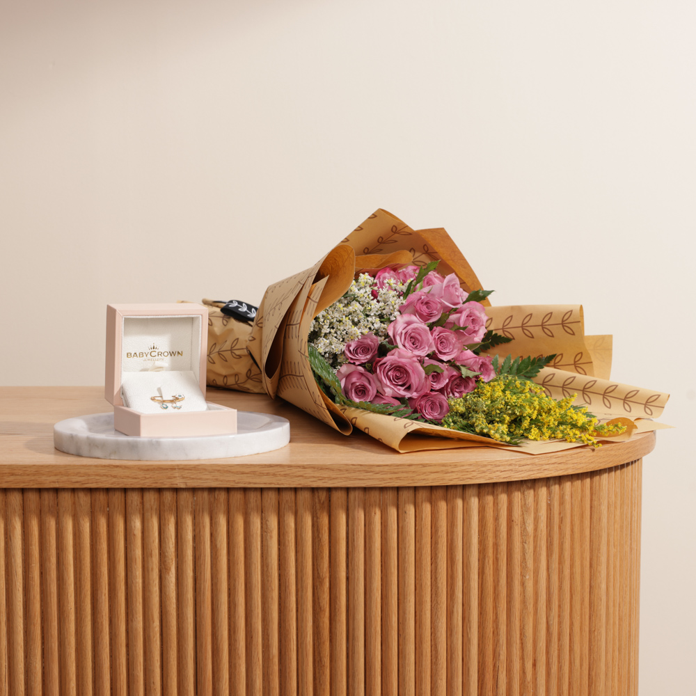 مشبك ذهب للاطفال من بيبي كراون | باقه الفرحه